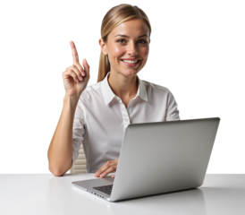 Professional Person Pointing Upwards – Business Strategy and Idea Concept for Corporate Presentations and Marketing