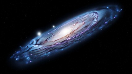 Spectacular Spiral Galaxy in Deep Space - A Cosmic Masterpiece.