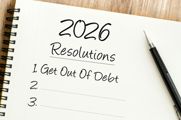 Strategic financial planning for 2026, outlining key New Years resolutions focused on achieving debt elimination and personal economic freedom