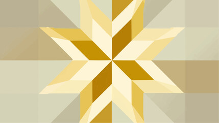 A single geometric winter star icon in warm gold and cream for versatile corporate branding and holiday marketing