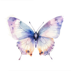 Watercolor_style_painting_of_hand_painted_butterfly_Simple Hand-painted watercolor style, vectorized, painting style, vector set available in EPS