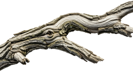 Ancient Weathered Tree Branch with Unique Texture.