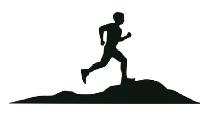 Trailblazer Runner Mountain Hill Logo Vector