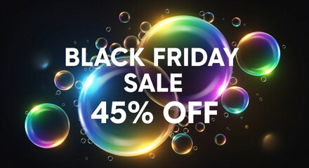 Don't miss the Black Friday savings with a vibrant 45% off promotion, perfect for attracting customers and boosting sales during the holiday shopping season