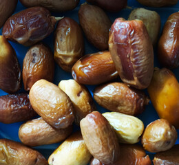 Close Up Background Of Fresh Raw Dates