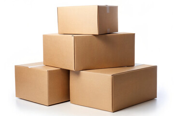 cardboard box on white background