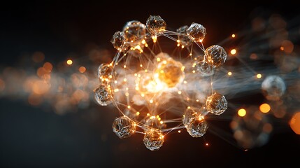 A digital hologram of a complex molecule spinning