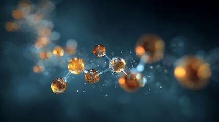 A digital hologram of a complex molecule spinning