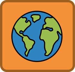 globe icon vector illustration