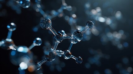 A digital hologram of a complex molecule spinning