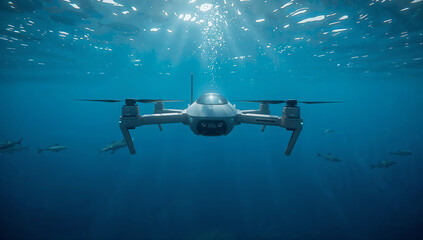 Underwater Robot Collecting Ocean Plastic Waste