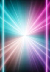 Radiant Light Burst with Neon Accent, Vibrant Colors, Abstract effect