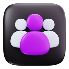 3D Group Community Team People Icon