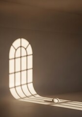 Window Light Patterns with Object on Minimalist Background Scene