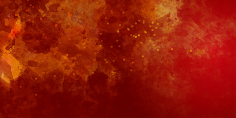 orange brown watercolor background with vintage texture design on white paper background. Abstract watercolor background handprint colorful gradient ink. Colorful painted background texture.	
