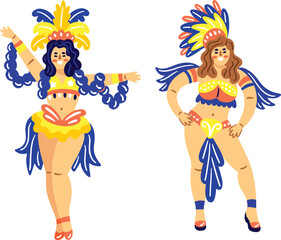 two girls in a traditional costume