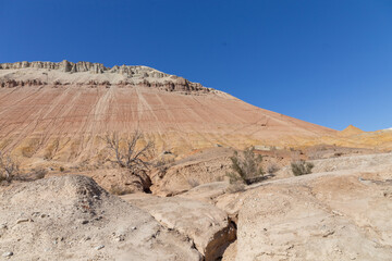 Aktau mountains in the Altyn-Emel (or Altyn Emel) national park. Zhetysu region, Kazakhstan.