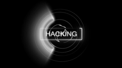 Animation of growth hacking over data processing. Technology, security  global network graphic growth hacking icon, illustration information interface abstract animation.. - Powered by Adobe