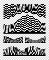 Abstract Wavy Line Set for Modern Minimalist Design and Unique Decorative Elements