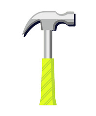 Claw Hammer with Yellow Handle