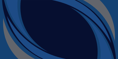 Vector blue line background curve element with black space for text and message design, overlapping layers