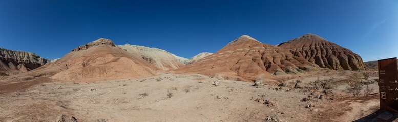 Aktau mountains in the Altyn-Emel (or Altyn Emel) national park. Zhetysu region, Kazakhstan.
