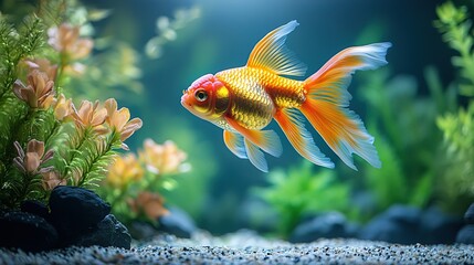 tropical fish in aquarium