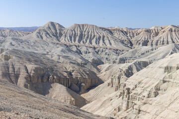 Aktau mountains in the Altyn-Emel (or Altyn Emel) national park. Zhetysu region, Kazakhstan.