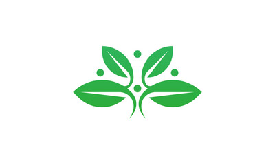 Eco Leafs Nature Logo – Vector Design Featuring Green Leaves for Sustainability, Environmental, Organic, and Eco-Friendly Branding