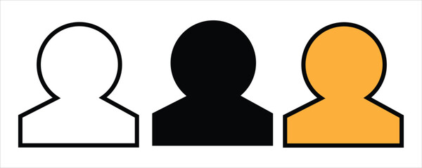 User profile icons in diverse colors and styles,