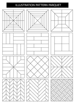 Vector illustration pattern parquet for room, Seamless pattern for floors.