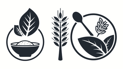 Embrace nature's goodness with this natural food ingredient icon collection, crafted for health and wellness brands