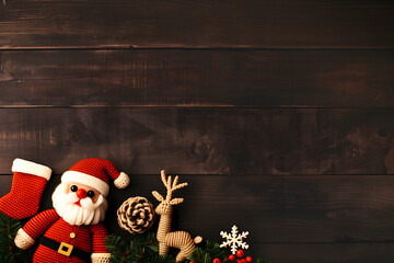 Elegant Christmas mockup with cute decorations