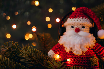 Soft neutral Christmas background with toys