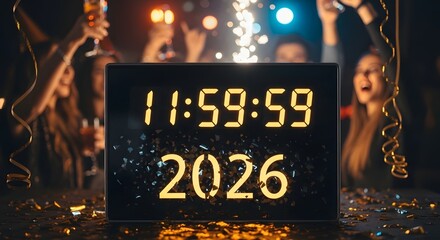 New year s eve countdown to 2026 with festive celebration and sparklers