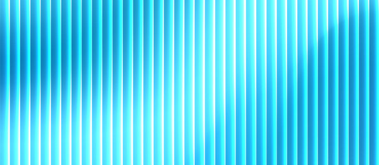Obraz premium Abstract ribbed glass background in gradient blue light tones with glossy curved texture