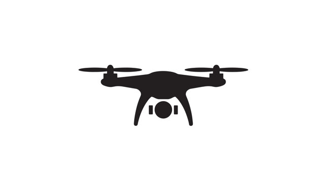 Drone icon for aerial photography and videography, minimalist vector symbol