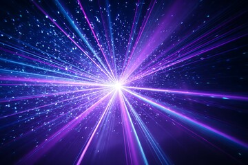 Naklejka premium Dynamic glowing starburst effect with sparkling particles high resolution image