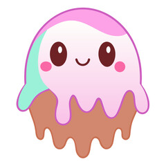 Cute melting chocolate ghost 