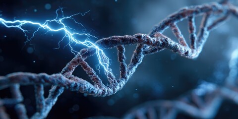 DNA strand struck by lightning