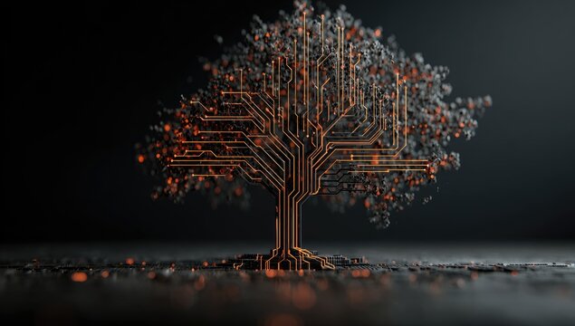 Digital tree of circuit lines