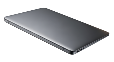 Sleek modern laptop closed, ideal for showcasing technology or design concepts with a clean and minimalist aesthetic