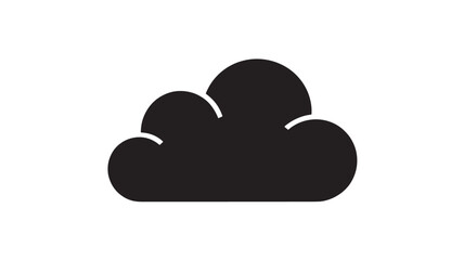 Cloud icon for weather app and website design, simple vector symbol