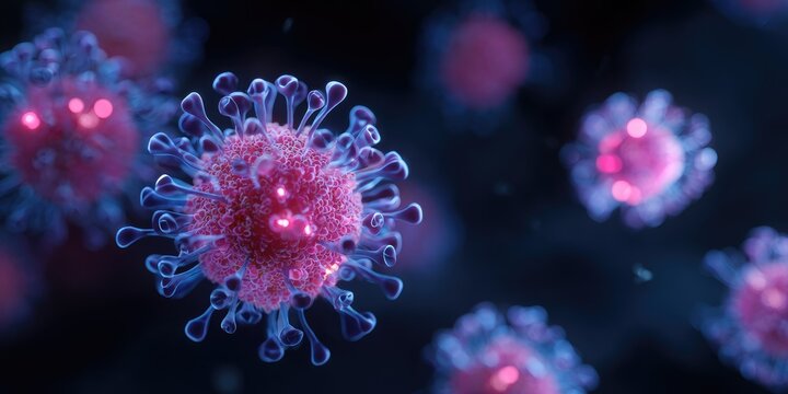 Microscopic virus illustration