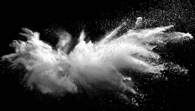 Abstract explosion of white powder (1)