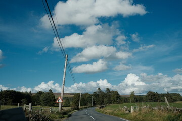  rural repeated clouds over the sky