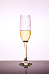 Champagne on classic champagne glass