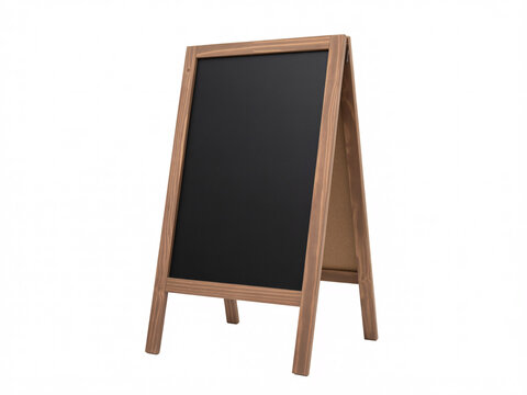 Charming blank sandwich board, perfect for showcasing your cafe's daily specials or advertising a unique event with rustic appeal and professional design