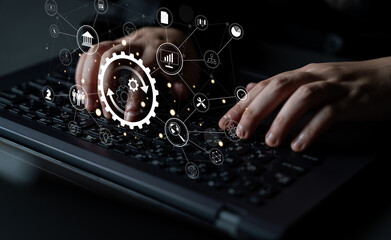 A business process automation and operations management system. A concept for integrating and automating core business functions for efficiency. Motif