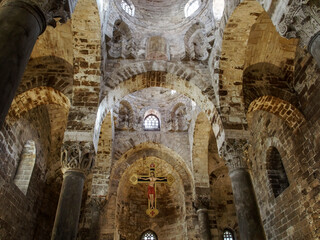 Venerable Interior of San Cataldo Church (12th Century Arab-Norman Vaulting)